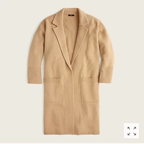 NWT J. Crew Ella Open-front Long Sweater-Blazer in Heather Khaki, size XXS - Picture 4 of 4